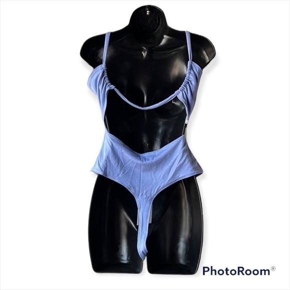 REVOLVE LOVERS + FRIENDS Powder Blue Isabel Bodysuit NWT Size Large - Picture 4 of 7